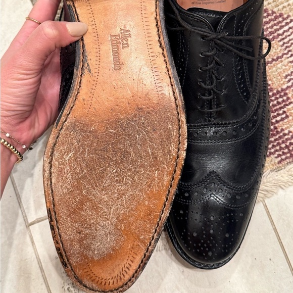 Allen Edmonds McAllister Black Wingtip Brogues Dress Shoes Lace main image 5